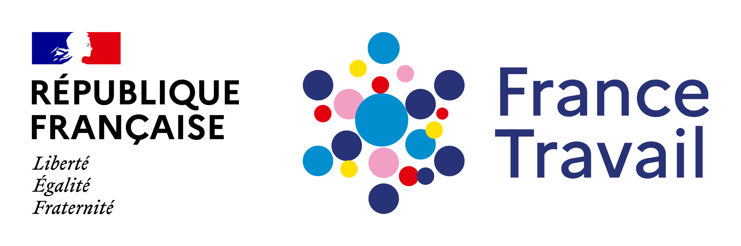 Bloc_Marque_RF_France_Travail_RVB_Horizontal_Coul_Positif Logo France Travail